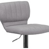 image:imageFlash Furniture Jeremy Contemporary Brown Vinyl Adjustable Height Barstool with Vertical Stitch Back and Chrome BaseGray Fabric