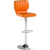 image:imageFlash Furniture Jeremy Contemporary Brown Vinyl Adjustable Height Barstool with Vertical Stitch Back and Chrome BaseOrange Vinyl
