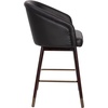image:imageFlash Furniture Margo Commercial Grade MidBack Counter Stool  Black LeatherSoft Upholstery  Walnut Finish Beechwood Legs with Soft Bronze Accents  26 Barstool
