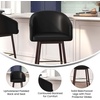 image:imageFlash Furniture Margo Commercial Grade MidBack Counter Stool  Black LeatherSoft Upholstery  Walnut Finish Beechwood Legs with Soft Bronze Accents  26 Barstool