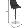 image:imageFlash Furniture Trieste Contemporary Adjustable Height Barstool in Black FabricBlack Fabric