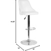 image:imageFlash Furniture Trieste Contemporary Adjustable Height Barstool in Black FabricWhite Leathersoft