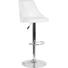 image:imageFlash Furniture Trieste Contemporary Adjustable Height Barstool in Black FabricWhite Leathersoft