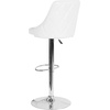 image:imageFlash Furniture Trieste Contemporary Adjustable Height Barstool in Black FabricWhite Leathersoft