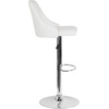 image:imageFlash Furniture Trieste Contemporary Adjustable Height Barstool in Black FabricWhite Leathersoft