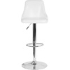 image:imageFlash Furniture Trieste Contemporary Adjustable Height Barstool in Black FabricWhite Leathersoft