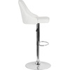 image:imageFlash Furniture Trieste Contemporary Adjustable Height Barstool in Black FabricWhite Leathersoft