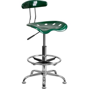 image:imageFlash Furniture Bradley Vibrant Bright Blue and Chrome Drafting Stool with Tractor SeatGreen