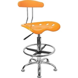 image:imageFlash Furniture Bradley Vibrant Bright Blue and Chrome Drafting Stool with Tractor SeatYellow