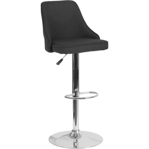 image:imageFlash Furniture Trieste Contemporary Adjustable Height Barstool in Black FabricBlack Fabric