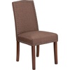 image:imageFlash Furniture 2 Pk HERCULES Hampton Hill Series Brown Fabric Parsons Chair with Silver Accent Nail Trim