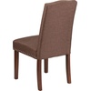 image:imageFlash Furniture 2 Pk HERCULES Hampton Hill Series Brown Fabric Parsons Chair with Silver Accent Nail Trim
