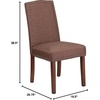 image:imageFlash Furniture 2 Pk HERCULES Hampton Hill Series Brown Fabric Parsons Chair with Silver Accent Nail Trim