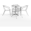 image:imageFlash Furniture 235 in Aluminum Slat Back Round Bistro Table with 4 Chairs  IndoorOutdoor Use Slat Back Chairs235