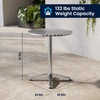 image:imageFlash Furniture 235 in Aluminum Slat Back Round Bistro Table with 4 Chairs  IndoorOutdoor Use Slat Back Chairs235