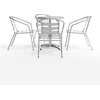image:imageFlash Furniture 235 in Aluminum Slat Back Round Bistro Table with 4 Chairs  IndoorOutdoor Use Slat Back Chairs235