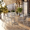 image:imageFlash Furniture 235 in Aluminum Slat Back Round Bistro Table with 4 Chairs  IndoorOutdoor Use Slat Back Chairs235