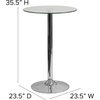image:imageFlash Furniture 235 in Glass Round Table  Chrome Base
