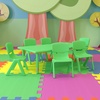 image:imageFlash Furniture 48x24 in Rectangular Activity Table with 6 Chairs Green  Height Adjustable Table Plastic Durable Construction Commercial UseGreen