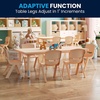 image:imageFlash Furniture 48x24 in Rectangular Activity Table with 6 Chairs Green  Height Adjustable Table Plastic Durable Construction Commercial UseNatural