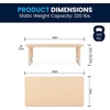 image:imageFlash Furniture 48x24 in Rectangular Activity Table with 6 Chairs Green  Height Adjustable Table Plastic Durable Construction Commercial UseNatural