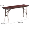 image:imageFlash Furniture 5 ft Laminate Folding Training Table Mahogany  Durable Construction Commercial Use
