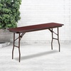 image:imageFlash Furniture 5 ft Laminate Folding Training Table Mahogany  Durable Construction Commercial Use