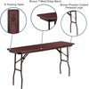 image:imageFlash Furniture 5 ft Laminate Folding Training Table Mahogany  Durable Construction Commercial Use
