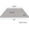 image:imageFlash Furniture 57x29 in Trapezoid Activity Table Red  Mobile Height Adjustable Standard Legs Thermal Laminate 29x57 in FootprintGrey