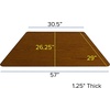 image:imageFlash Furniture 57x29 in Trapezoid Activity Table Red  Mobile Height Adjustable Standard Legs Thermal Laminate 29x57 in FootprintOak