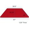 image:imageFlash Furniture 57x29 in Trapezoid Activity Table Red  Mobile Height Adjustable Standard Legs Thermal Laminate 29x57 in FootprintRed