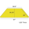 image:imageFlash Furniture 57x29 in Trapezoid Activity Table Red  Mobile Height Adjustable Standard Legs Thermal Laminate 29x57 in FootprintYellow