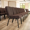 image:imageFlash Furniture Advantage Signature Elite Tan Speckle Church Chair  20 in Wide  Durable Construction Commercial UseJava FabricBlack Frame