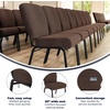image:imageFlash Furniture Advantage Signature Elite Tan Speckle Church Chair  20 in Wide  Durable Construction Commercial UseJava FabricBlack Frame