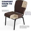 image:imageFlash Furniture Advantage Signature Elite Tan Speckle Church Chair  20 in Wide  Durable Construction Commercial UseJava FabricBlack Frame