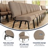 image:imageFlash Furniture Advantage Signature Elite Tan Speckle Church Chair  20 in Wide  Durable Construction Commercial UseTan Speckle FabricBlack Frame