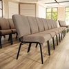 image:imageFlash Furniture Advantage Signature Elite Tan Speckle Church Chair  20 in Wide  Durable Construction Commercial UseTan Speckle FabricBlack Frame