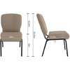 image:imageFlash Furniture Advantage Signature Elite Tan Speckle Church Chair  20 in Wide  Durable Construction Commercial UseTan Speckle FabricBlack Frame