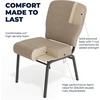 image:imageFlash Furniture Advantage Signature Elite Tan Speckle Church Chair  20 in Wide  Durable Construction Commercial UseTan Speckle FabricBlack Frame