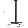 image:imageFlash Furniture Beverly 235 x 295 Restaurant Table XBase with 3 Dia Bar Height Column  Bar Height XBase Durable Construction Commercial Use