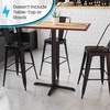 image:imageFlash Furniture Beverly 235 x 295 Restaurant Table XBase with 3 Dia Bar Height Column  Bar Height XBase Durable Construction Commercial Use