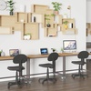 image:imageFlash Furniture Computer Table with Wheels Brown  225 Thick Top Four 35 Inch Pac Swivel Casters