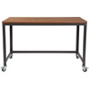 image:imageFlash Furniture Computer Table with Wheels Brown  225 Thick Top Four 35 Inch Pac Swivel Casters