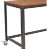 image:imageFlash Furniture Computer Table with Wheels Brown  225 Thick Top Four 35 Inch Pac Swivel Casters
