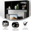 image:imageFlash Furniture Desktop Bookshelf with Multiple Cubbies Black  Assorted Cubby Sizes Stabilizing Cross BarBlack
