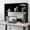 image:imageFlash Furniture Desktop Bookshelf with Multiple Cubbies Black  Assorted Cubby Sizes Stabilizing Cross BarBlack