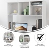 image:imageFlash Furniture Desktop Bookshelf with Multiple Cubbies Black  Assorted Cubby Sizes Stabilizing Cross BarWhite