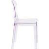 image:imageFlash Furniture Ghost Chair Transparent Crystal 4Pack  Tear Back Durable Construction Commercial UseSet of 4