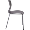 image:imageFlash Furniture HERCULES Series Set of 5 Commercial Stack Chair  Roomy Wide 770 lb Capacity  Lumbar Support  Durable Plastic  Silver Steel Frame  Gray
