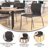 image:imageFlash Furniture HERCULES Series Set of 5 Commercial Stack Chair  Roomy Wide 770 lb Capacity  Lumbar Support  Durable Plastic  Silver Steel Frame  Gray